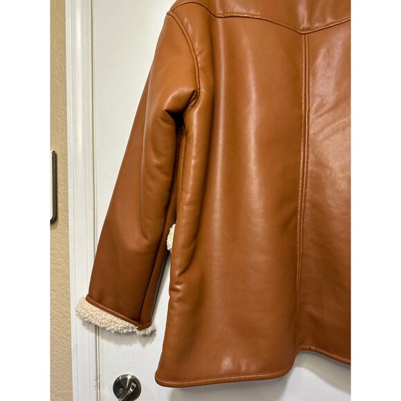 Blank NYC Rainmaker Sherpa Jacket Faux Fur Backing & Trim Size Large NWT Cozy - Picture 13 of 16